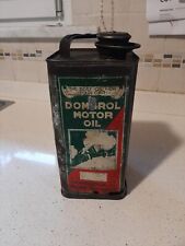 Latta olio DomBrol vintage oil tin can, no Shell Aeroshell, MobilOil, Fiat
