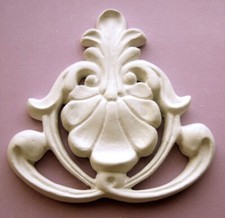 Elemento In Gesso "Stile Liberty" Ornamento Rilievo Decorazione In Gesso