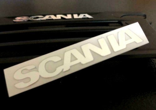 Scania scritta cromo griglia - scania,