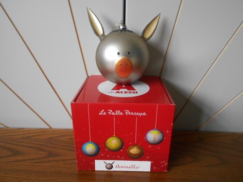 Asinello vetro palla natale - asinello,