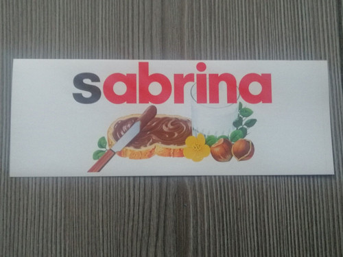 Adesivo nutella originale nome - nutella,