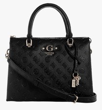 GUESS Black Logo Logo Satchel