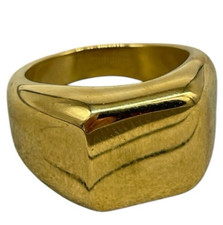 Anello dorato squadrato - anello, per