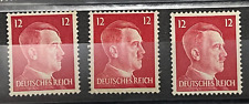 Reich tedesco 1941 Hitler francobollo quotidiano 12 Pf-rosso-inutilizzato**- 3 pezzi