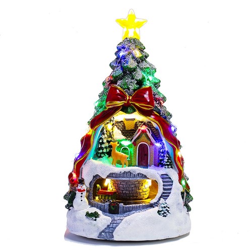 Albero natale luce casa - di,