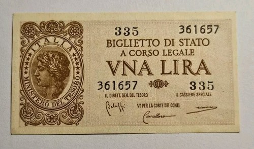 Lira 1944 italia laureata - "italia, laureata"