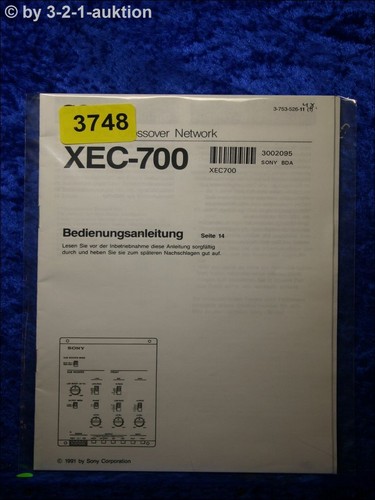 Sony manuale istruzioni xec - sony,