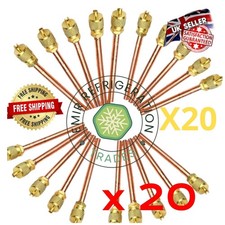 20x Valvole Schrader 1/4" Rame