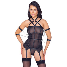 Guepiere Bondage con manette