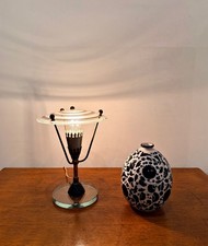 LAMPADA DA TAVOLO DA BOUDOIR ABAT JOUR ITALIANA MID CENTURY DESIGN