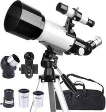 Telescopio Professionale 70/400mm, Astronomia Cannocchiale 5 x 24 con Treppiede