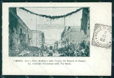 Napoli Pompei Processione Via Sacra Vergine del Rosario cartolina MX1381