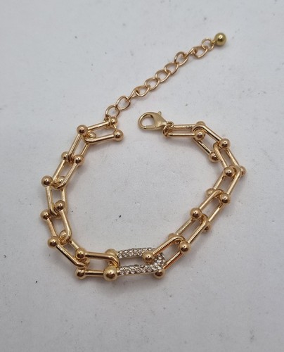 Bracciale dorato maglie in - a,