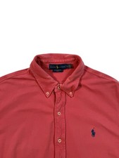 Polo Ralph Lauren Uomo Salmone Piuma Maglia Manica Lunga - Taglia XL