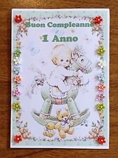 ?? Compleanno 1 Anno Biglietto Auguri Con Busta 