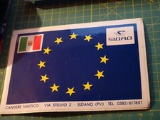 ADESIVO STICKER KLEBER VINTAGE EUROPA E ITALIA SIDRA CANTIERE NAUTICO SIZIANO 