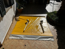 Tenda Da Sole/Esterno  A Bracci Estensibili Con Tenda In Plastica Antiacqua 