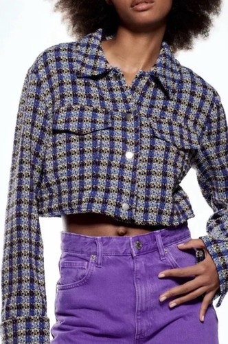 Giacca blazer zara viola - giacca, tweed
