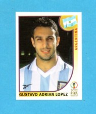 KOREA/JAPAN 2002-PANINI-Figurina n. 397- LOPEZ -ARGENTINA-NEW BLACK BACK