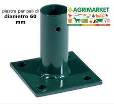 Supporto per palo diam. 60 mm portapalo porta palo recinzione cancello VERDELOOK
