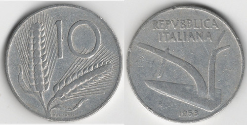 Italia lire 1953 - 10,