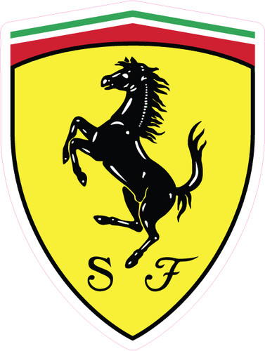 Ferrari shield vinyl - sticker, |