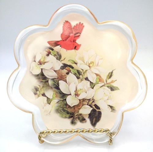 Quadro fiore cardinale metallo