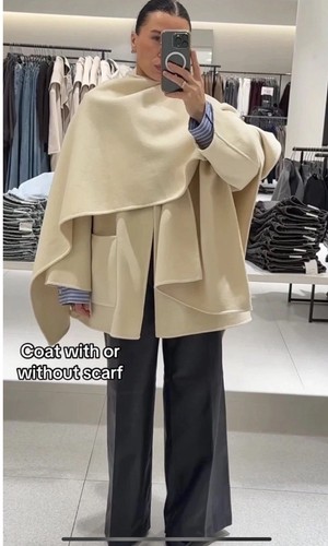 Cappotto mantella zara fw25 - cappotto,