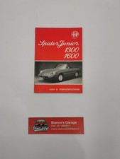 Libretto uso e manutenzione Alfa Romeo Spider Junior 1300 1600