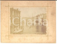 1910 ca VENEZIA Canal Grande presso RIALTO *Animata con barche e gondola
