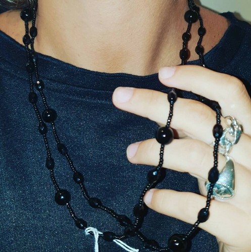 Collana lunga onice e - lunga, in