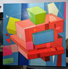 Olio Su Tela Vincenzo Di Giorgio 70x70 - "Motivo Geometrico" - Archiviato 16/11