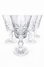 4x Bicchieri Vintage Taglio