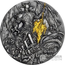 LEVIATHAN Angeli e Demoni 2 oz moneta argento 5$ Niue 2023