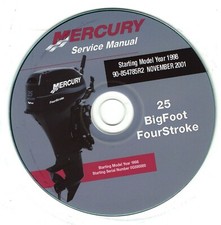 Mercury Mariner 25 cv Bigfoot 4 stroke fuoribordo manuale officina su Cd