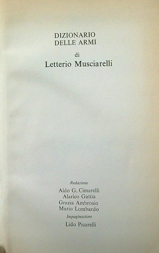 Dizionario delle armi - delle,