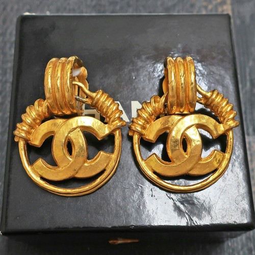 Orecchini chanel placcati oro - chanel,
