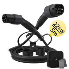 Cavo di ricarica 5 m tipo 2 EV 32A 22kW 3 fasi auto elettrica wallbox modalità 3 Tesla BMW ZOE