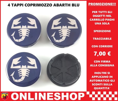 Tappi coprimozzo abarth - tappi, blu