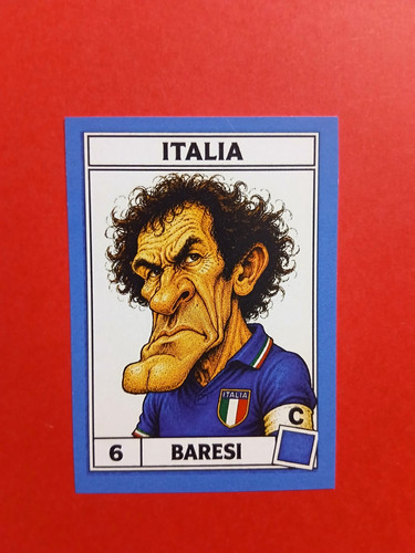 Figurina caricatura calciatori - figurina,