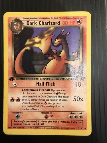 Carta pokemon dark - carta,