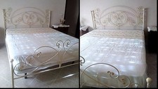 Letto in ferro forgiato e battuto a mano mod."Lia"  Arte nel Ferro Forgiato