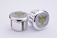 Tappi terminali manubrio Rauler argento, tappi terminali barra, terminali vintage nuovi cromati