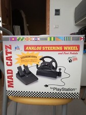 Volante analogico Mad Catz + pedaliera per PS1
