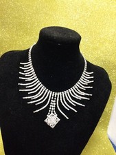 COLLANA A RAGGIERA CON CRISTALLI SWAROVSKI STILE ART DECÓ?⛄️☃️