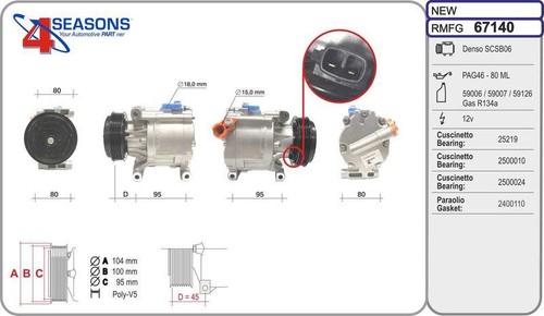 Compressore climatizzatore per - compressore,