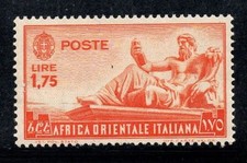 Africa Orientale Italiana 1938 Sass. 14 MNH 80% Lire 1,75, Monumento al Nilo
