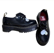 Scarpa Dr Martens X Hello Kitty 1461 suola quad nera pelle verniciata liscia US9 UK7