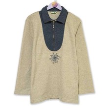 Pile Vintage crema e blu con