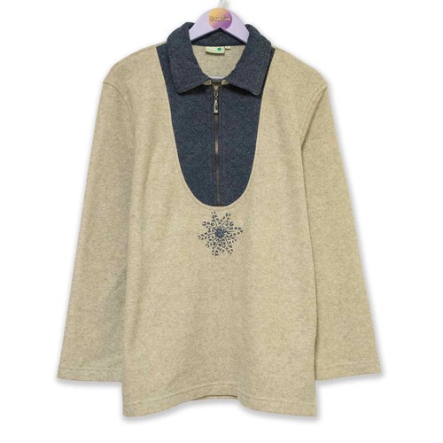 Pile vintage crema blu con - vintage,
